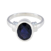 Mila Blue Solitaire Ring with Elegant Gemstone Iolite Blue